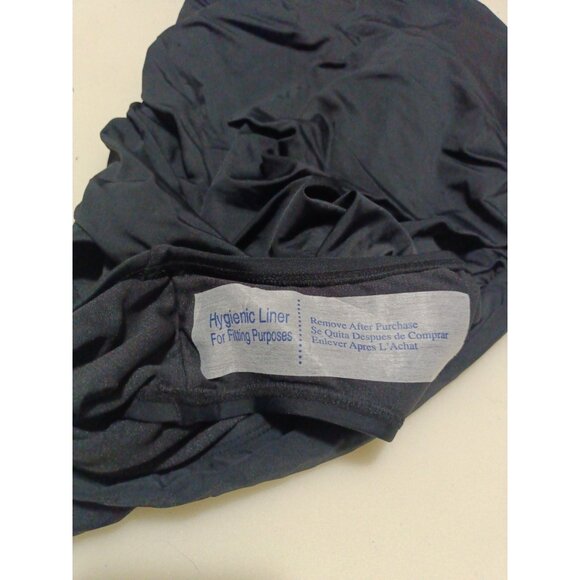 Women Swimsuit Size Medium 8-10 One Piece Black Single Shoulder Strap New w/ Tag - Picture 3 of 4